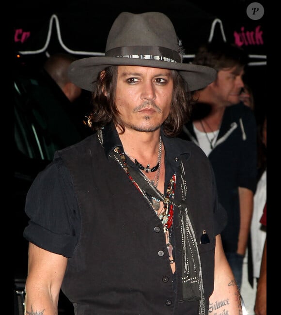 Johnny Depp à l'after party du concert Aerosmith, le 6 août 2012 à Los Angeles.