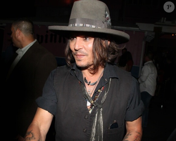 Johnny Depp à l'after party du concert Aerosmith, le 6 août 2012 à Los Angeles.
