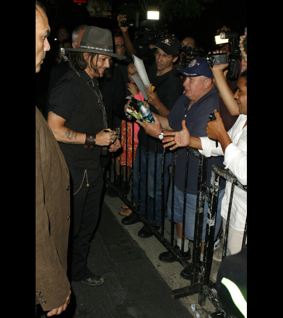 Johnny Depp à l'after party du concert Aerosmith, le 6 août 2012 à Los Angeles.