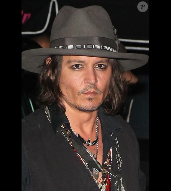 Johnny Depp à l'after party du concert Aerosmith, le 6 août 2012 à Los Angeles.