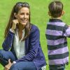 Le bonheur est dans le pré ! La princesse Marie en visite à Helsingor le 8 août 2012 lors des vacances de l'Association danoise de l'autisme, dont elle est la marraine.