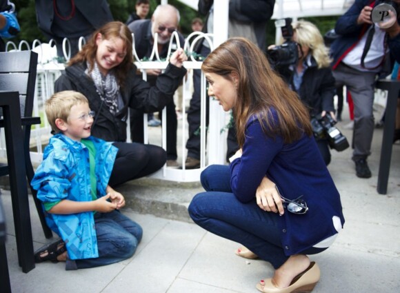 La princesse Marie de Danemark à Helsingor le 8 août 2012 pour les vacances d'été organisées par l'Association nationale de l'autisme, dont elle est la marraine.