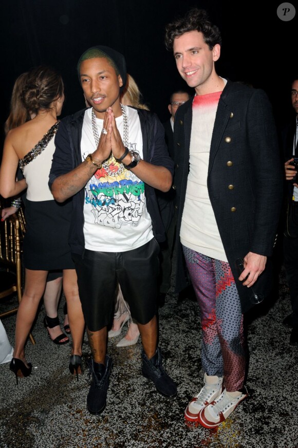Pharrell Williams et Mika le 2 mars 2012 à Paris