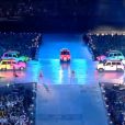 Les Spice Girls sur la scène de la cérémonie de clôture des Jeux olympiques à Londres le 12 août 2012