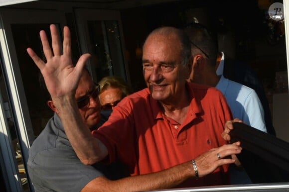 Sympathique Jacques Chirac à Saint-Tropez le 12 août 2012