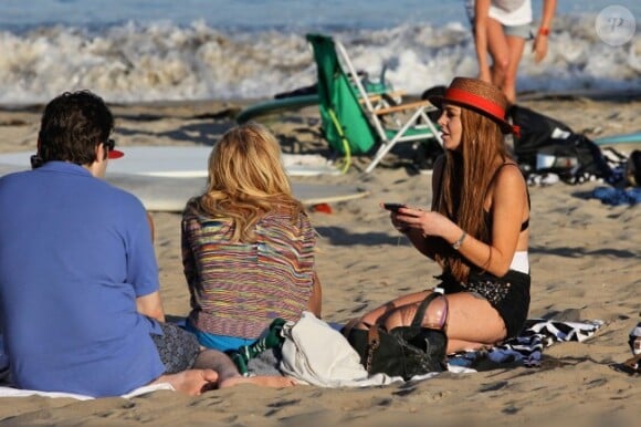 Lindsay Lohan passe du temps avec quelques amis à Malibu, Los Angeles, le 12 août 2012