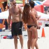 Eros Ramazzotti et sa chérie Marica en vacances à Miami le 13 août 2012