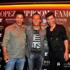 Igor et Grichka Bogdanoff posent en compagnie de Jean-Roch au VIP Room de St-Tropez, le mercredi 15 août 2012.