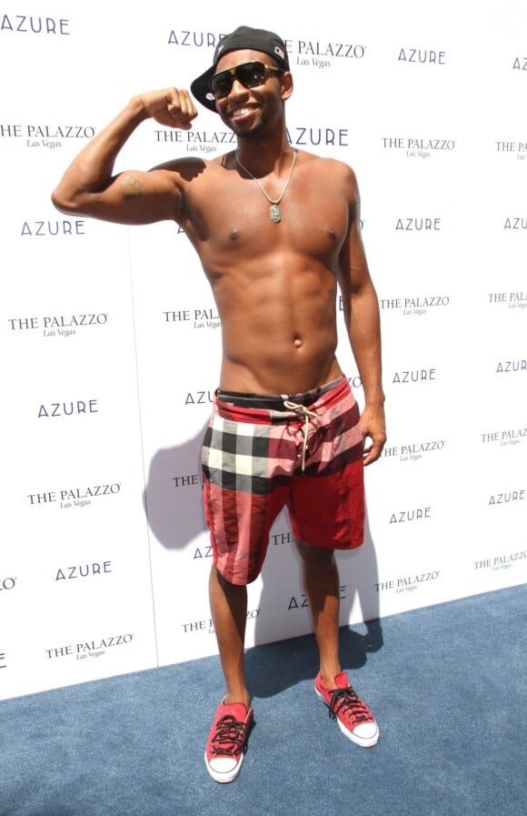 Cullen Jones le 18 août 2012 au Palazzo de Las Vegas lors d'une fête dans une piscine du célèbre resort de Las Vegas