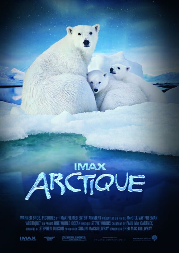 Affiche du documentaire Arctique avec la voix de Sophie Marceau