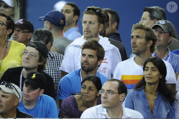 Arnaud Clément le 27 août 2012 dans les tribunes de l'US Open à New York