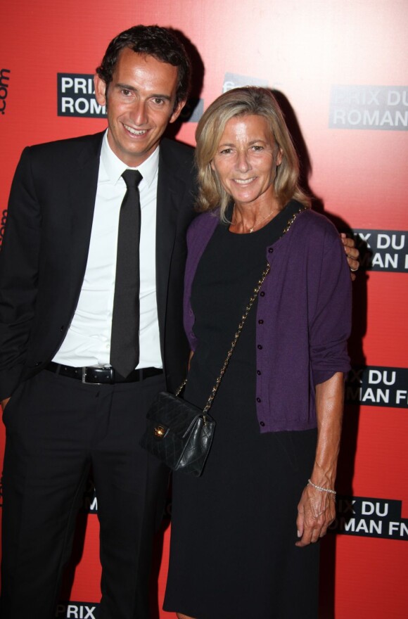 Claire Chazal et Alexandre Bompard pour la remise du 11e Prix du roman Fnac, au Théâtre Marigny, le 28 août 2012.
