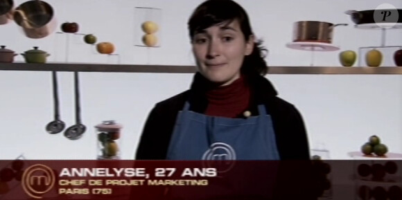 Annelise dans Masterchef 3 le jeudi 30 août 2012 sur TF1