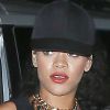 Rihanna de retour à son hôtel après une soirée entre amies à Londres. Le 29 août 2012.