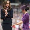 La duchesse de Cambridge Kate Middleton lors de la cérémonie de remise des médailles le 2 septembre 2012 lors des Jeux paralympiques de Londres au Stade Olympique