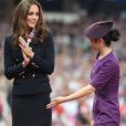 La duchesse de Cambridge Kate Middleton lors de la cérémonie de remise des médailles le 2 septembre 2012 lors des Jeux paralympiques de Londres au Stade Olympique
