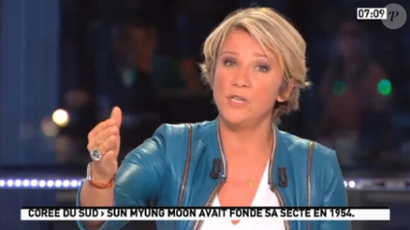 Ariane Massenet lors de la première Matinale de la saison sur Canal+ le 3 septembre 2012