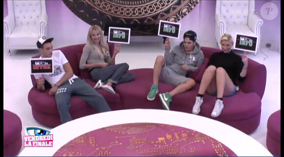 Julien, Audrey, Yoann et Nadège dans la quotidienne de Secret Story 6 le mardi 4 septembre 2012 sur TF1
