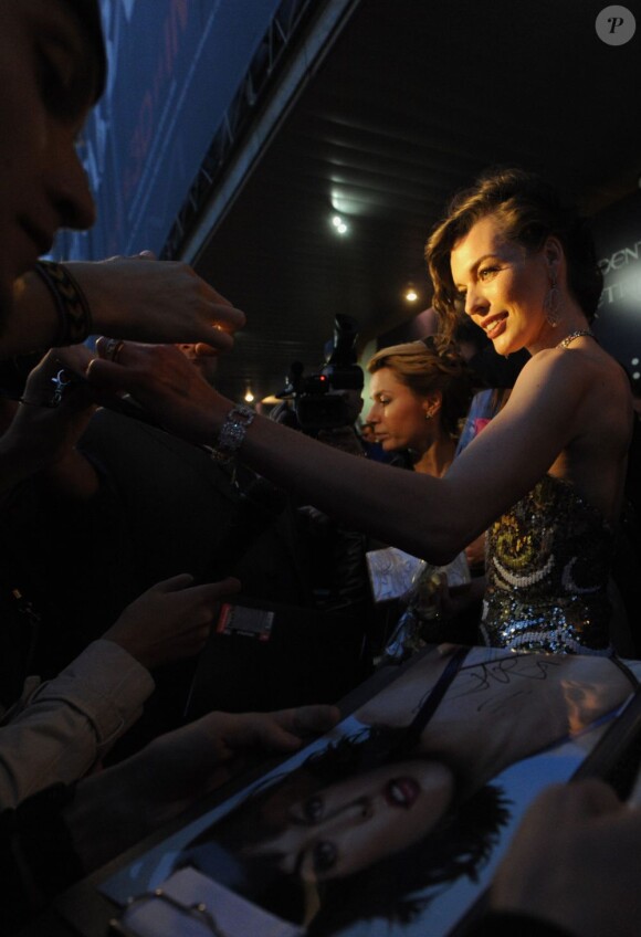 Milla Jovovich à l'avant-première de Resident Evil : Retribution à Moscou, le 6 septembre 2012.