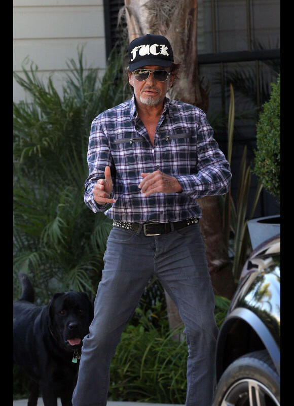 Johnny Hallyday en grande forme rentre à la maison le 7 septembre à Pacific Palisades, Los Angeles