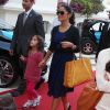 Salma Hayek arrive avec sa fille Valentina à Deauville le 7 septembre 2012