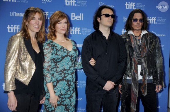 Amy Berg, Lorri Davis, Damien Echols et Johnny Depp lors du Festival international du film de Toronto le 8 septembre 2012