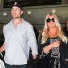 Jessica Simpson arrive à l'aéroport JFK de New York avec son fiancé Eric Johson et leur fille Maxwell. Le 9 septembre 2012.