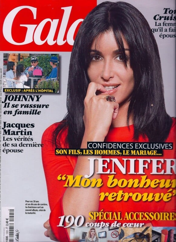 Jenifer en couverture de Gala, septembre 2012.