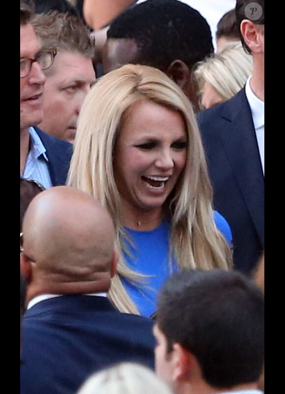 Britney Spears et Simon Cowell lors du lancement de la deuxième saison de X Factor à Hollywood, le 11 septembre 2012