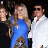 Les quatre jurés - Britney Spears, Demi Lovato, Simon Cowell et L.A. Reid lors du lancement de la deuxième saison de X Factor à Hollywood, le 11 septembre 2012