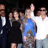 Les quatre jurés - Britney Spears, Demi Lovato, Simon Cowell et L.A. Reid lors du lancement de la deuxième saison de X Factor à Hollywood, le 11 septembre 2012
