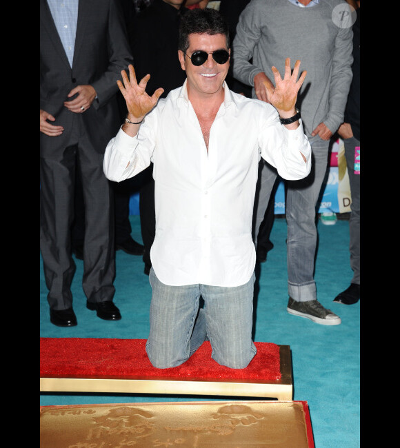 Simon Cowell lors du lancement de la deuxième saison de X Factor à Hollywood, le 11 septembre 2012