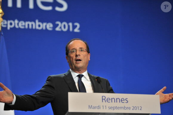François Hollande le 11 septembre 2012 à Rennes