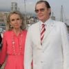 Roger Moore et sa quatrième femme, Cristina Tholstrup, en juin 2012 à Monte Carlo.