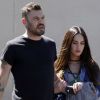 Exclusif - Brian Austin Green et sa femme Megan Fox, enceinte, quittent le restaurant Casa Vega à Sherman Oaks. Le 13 septembre 2012.