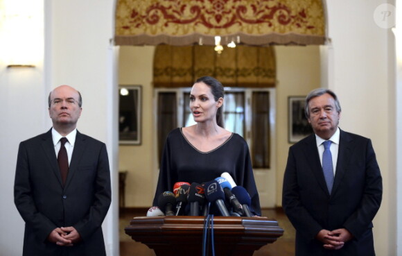 Angelina Jolie s'exprime, le vendredi 14 septembre, à Ankara (Turquie), autour de la situation en Syrie, et de l'accueil des populations réfugiées.