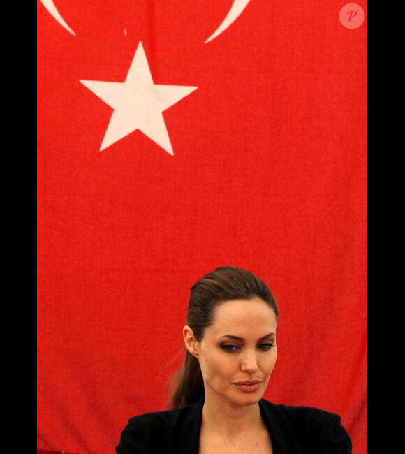 Angelina Jolie, le vendredi 14 septembre, à Ankara (Turquie), pour discuter de la situation en Syrie, et de l'accueil des populations réfugiées.