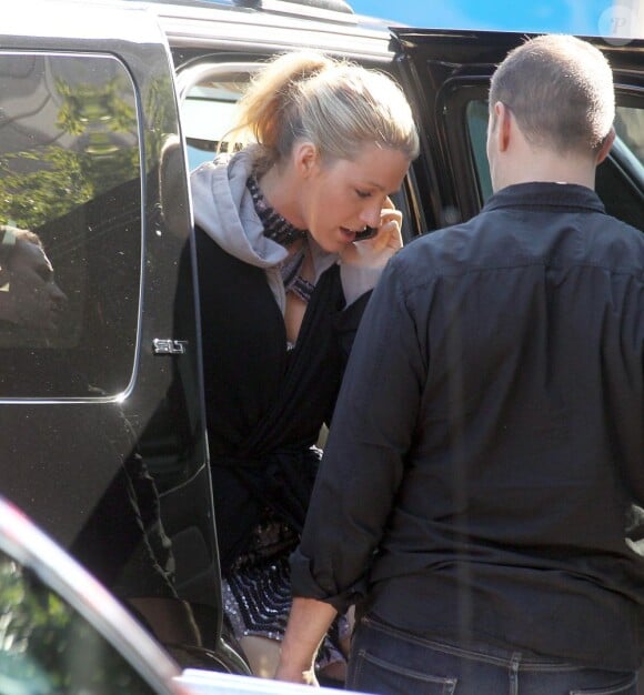 Blake Lively arrive sur le tournage de Gossip Girl le 17 septembre 2012 à New York
