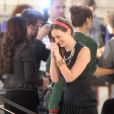 Leighton Meester sur le tournage de Gossip Girl le 17 septembre 2012 à New York
