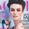 Keira Knightley, habillée d'une robe haute couture et de gants Chanel, photographiée par Mario Testino en couverture du magazine Vogue d'octobre 2012.