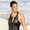 La jolie Daniela Ruah en train de tourner la nouvelle saison de NCIS : Los Angeles, le 17 septembre 2012