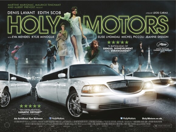 L'affiche anglaise de Holy Motors mise sur Eva Mendes et Kylie Minogue.