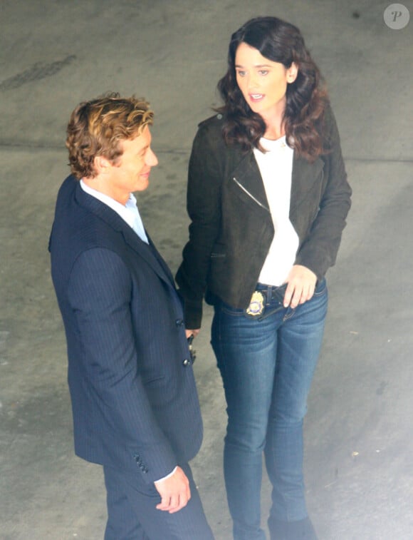 Simon Baker et sa partenaire Robin Tunney à Los Angeles, le 18 septembre 2012