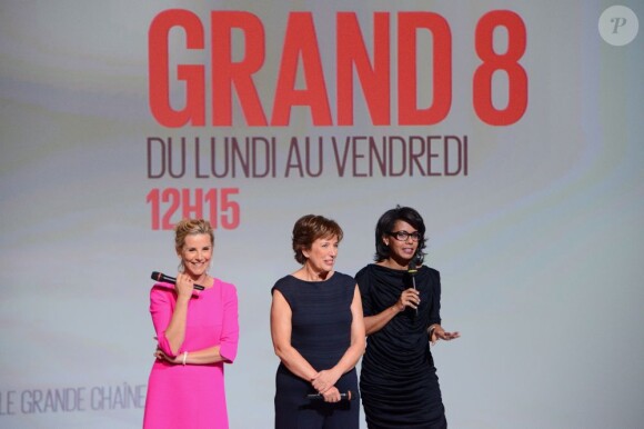 Laurence Ferrari, Roselyne Bachelot et Audrey Pulvar à Paris, le 20 septembre 2012.