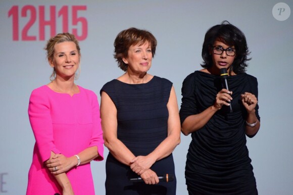 Laurence Ferrari, Roselyne Bachelot et Audrey Pulvar à Paris, le 20 septembre 2012.