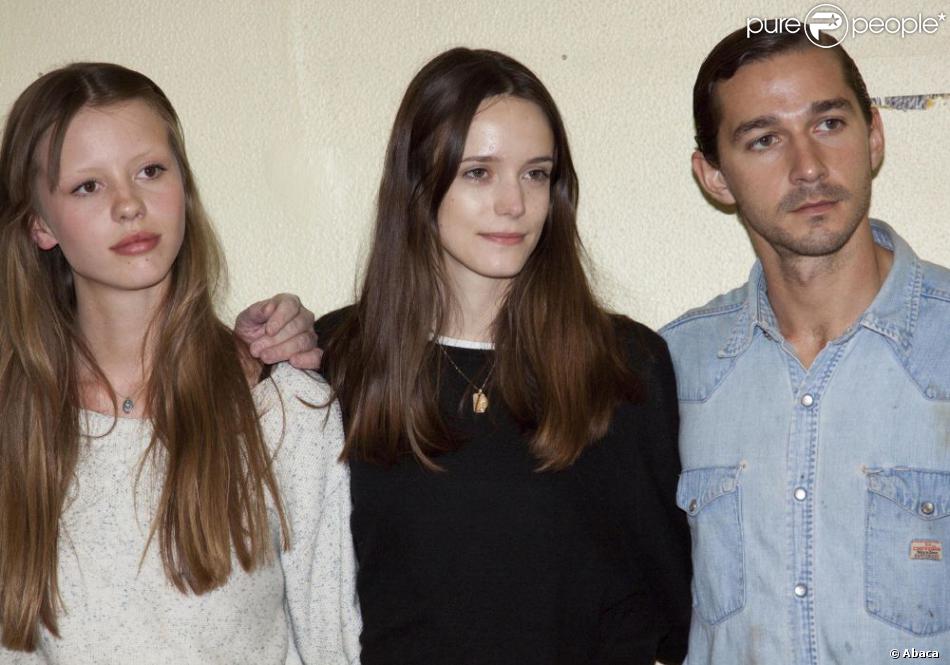 Mia Goth, Stacy Martin et Shia LaBeouf au photocall de Nymphomaniac à