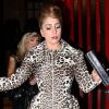 Lady Gaga sortant de la boutique Azzedine Alaïa dans le Marais, à Paris, le 21 septembre 2012.