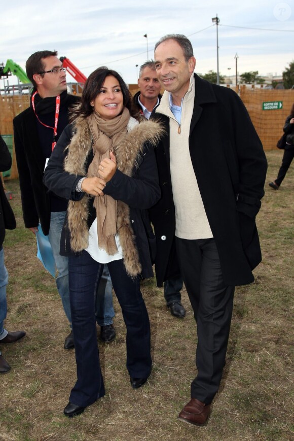 Jean-François Copé et son épouse Nadia d'Alincourt lors du festival Les Muzik'Elles de Meaux, le 22 septembre 2012