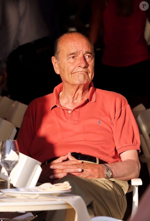 Jacques Chirac à Saint-Tropez le 10 août 2012