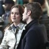 Leighton Meester et Chace Crawford sur le tournage de la dernière saison de Gossip Girl, le 24 septembre à New York